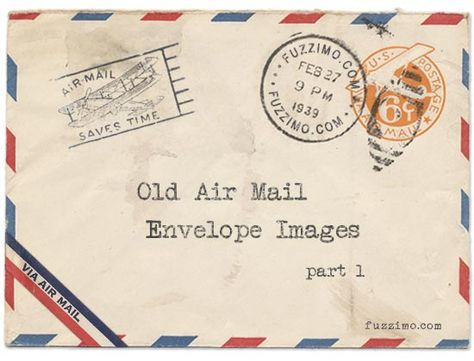 fzm-Old-Air-Mail-Envelopes-Part1-01 Airmail Envelopes, Papel Vintage, طابع بريدي, Etiquette Vintage, Postal Vintage, Pretty Printables, Envelope Art, Images Vintage, Vintage Air