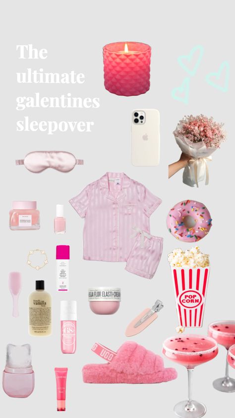 The ultimate galentine’s sleepover! #galentines #sleepover #pink #pinkaesthetic #cocktails #candles #popilihome Galentines Sleepover Ideas, Galentines Slumber Party, Galentines Pajama Party, Galentines Party Pjs, Pj Galentines Party, Valentines Sleepover, Valentine’s Day Pajama Party, Galentines Sleepover, Galantines Day Sleepover