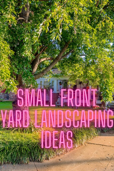 Front yard landscaping ideas if your yard is small - You can do A LOT even if you have a small front yard. We have the best ideas for stylish and smart improvements! #curbappeal #smallfrontyard #landscapingideas #outdoorlivingspace #gardening #nativeplants #nomowgrass #lawnideas Small Lawn Landscaping Ideas, Landscaping A Small Front Yard, Small Landscape Design Front Yard, Front Yard Garden Beds Curb Appeal, Small Space Front Yard Landscape, Small House Landscaping Ideas, Front Yard Landscaping For Small Yards, Small Front Lawn Garden Ideas, Front Lawn Ideas Landscaping