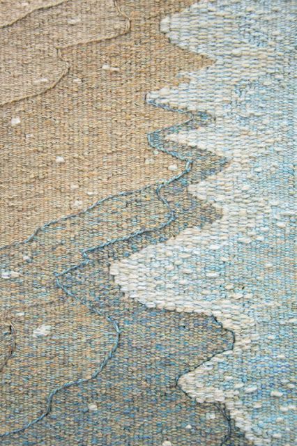 jo thomson - orkney artist: tidal traces Water Textiles, Woven Tapestry Art, Tapestry Loom Weaving, Dream Sequence, Weaving Tapestry, Tapestry Loom, Handwoven Tapestry, Weaving Ideas, Textiles Artwork