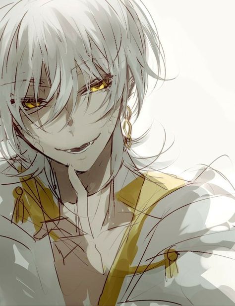 White Hair Gold Eyes Anime Guy, White Hair Yellow Eyes Anime Guy, Gold Eyes Anime Guy, Anime Gold Eyes, White Hair Boy Anime, White Hair Gold Eyes, White Haired Demon, Gold Eyes Anime, Anime Guy White Hair