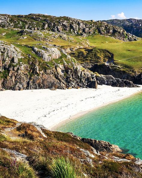 Scotland | Who would you take to this Scottish beach? ☀️ | Instagram Scotland Coast, North Coast 500 Scotland, Scottish Coast, Scottish Beach, Vintage Scotland, North Coast 500, Beach Instagram, Scottish Islands, Old Photographs