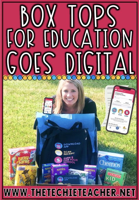 Box Tops for Education Goes Digital with their new and improved mobile app that will have you scan your receipt to earn money for your school instead of clipping coupons. Box Tops For Education Ideas, Box Tops Contest, Techie Teacher, Technology Tips, Elementary Activities, School Administration, Charm School, Educational Leadership, Box Top