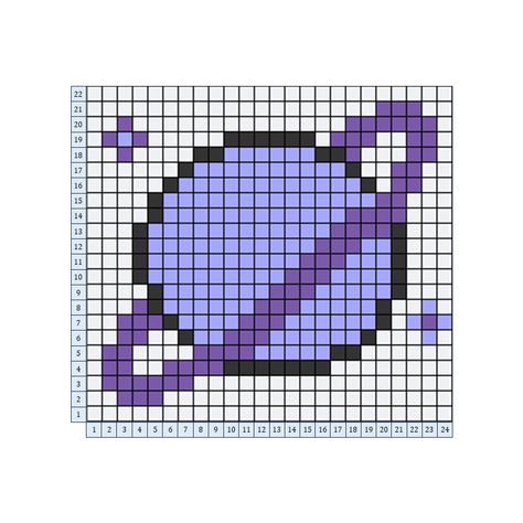 You can make it on 30x30 grid. Pixel Art Pattern 30x30, Grids For Crochet, Pixel Art 30x30 Grid, 30x30 Pixel Art, Pixel Art Purple, Pixel Grid Ideas, Pixel Crochet Blanket, Blouse Free Pattern, Crochet Space