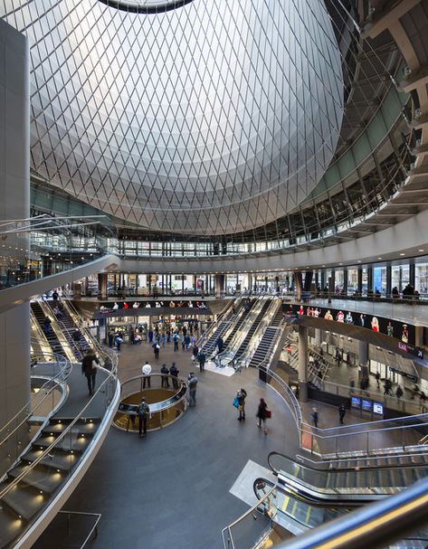 Mall Interior, Shopping Mall Interior, Shopping Mall Design, World Architecture Festival, Train Station Architecture, Commercial Center, Mall Design, Centre Commercial, Space Interiors