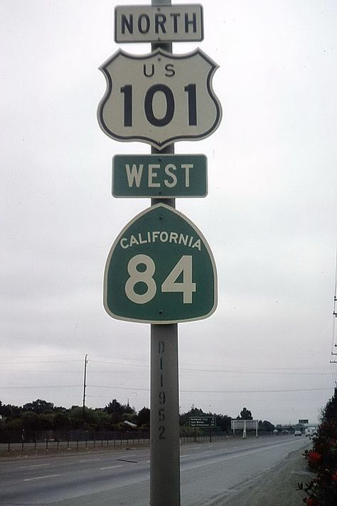 Highway 101, Homecoming Week, Route 66 Road Trip, Window Signs, Artist Branding, California Dreaming, Road Signs, Time Machine, Past And Present