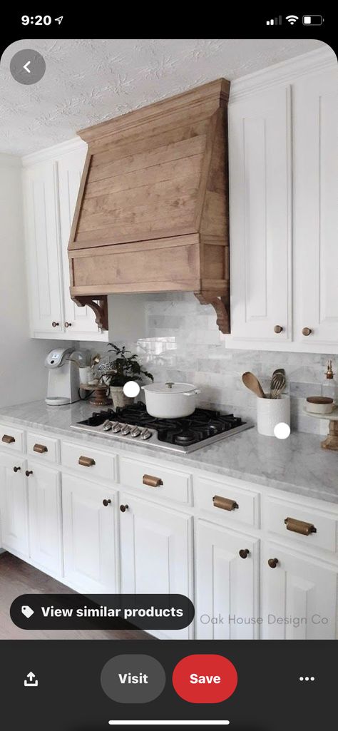 Kitchen Range Hoods Wood, Kitchen With Wood Hood Over Stove, Stove Top Hood Ideas, Stove Hood Tall Ceilings, Faux Oven Hood, Wooden Hood Vents Kitchen, Wooden Hoods Over Stove, Range Hood Ideas Farmhouse, Wooden Kitchen Hood