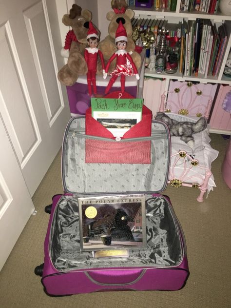 Elf surprise with tickets to Polar Express Polar Express Surprise Trip, Surprise Vacation, Jesus Birthday, Elf Antics, Surprise Visit, Christmas Tradition, Buddy The Elf, Polar Express, On The Shelf