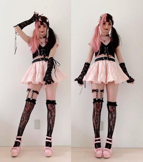 Goth Kawaii Fashion, Pastel Goth Outfits, Egirl Fashion, Gender Fluid Fashion, Egirl Outfits, Pastel Goth Fashion, Black Clothes, Kawaii Fashion Outfits, Alt Fashion