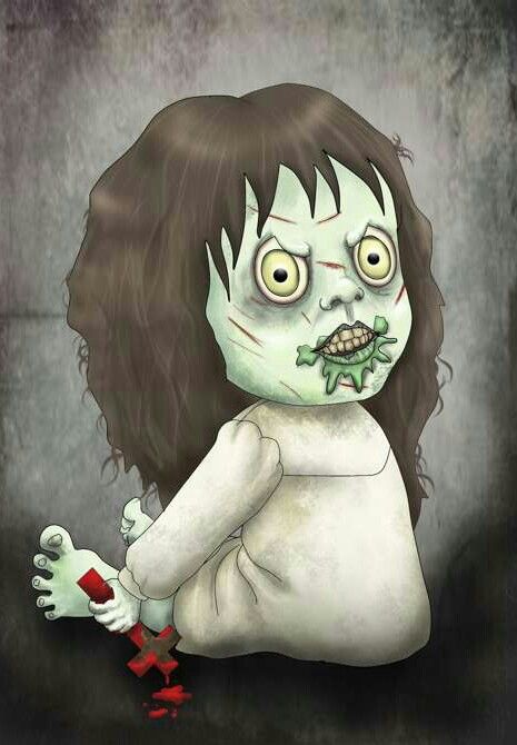 REGAN FROM THE EXORCIST Horror Doll, Horror Cartoon, Horror Drawing, Horror Pictures, Horror Movie Icons, Horror Artwork, Horror Movie Art, Horror Icons, Dark Art Drawings