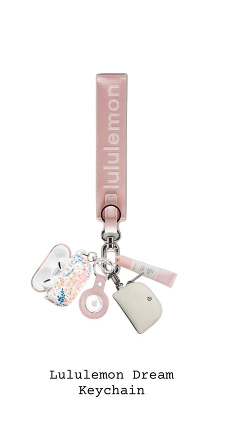 Lululemon Dream keychain Lululemon Keychain, Car Accessories List, Car Keychain Ideas, Bronco Car, Danish Pastel Aesthetic, Girly Car Accessories, Car Deco, Girly Car, Car Essentials