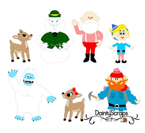 Rudolph Party, Rudolph Characters, Christmas Hangers, Exterior Illumination, Rudolph Svg, Reindeer Party, Scrapbook Prints, Rudolph Red Nosed Reindeer, Christmas Door Decorating Contest