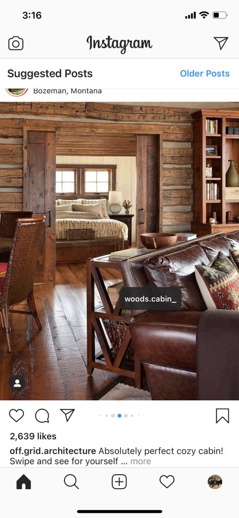 Log Home Decorating, Log Cabin Decor, Cabin Interiors, Cottage Cabin, Cabin Living, Log Cabin Homes, Lodge Decor, Rustic Cottage, Cabin In The Woods