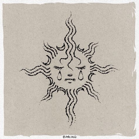 ☀️💧 #tattooideas #tattoodesign #tattooinspiration #suntattoo Tiny Fine Line Tattoo Ideas, Sun Tattoo Outline, Sun Tattoo Hip, Sun Design Tattoo, Sun Tattoo Chest, Sun Line Tattoo, Nature Tattoos For Women, Fine Line Sun Tattoo, Line Art Sun