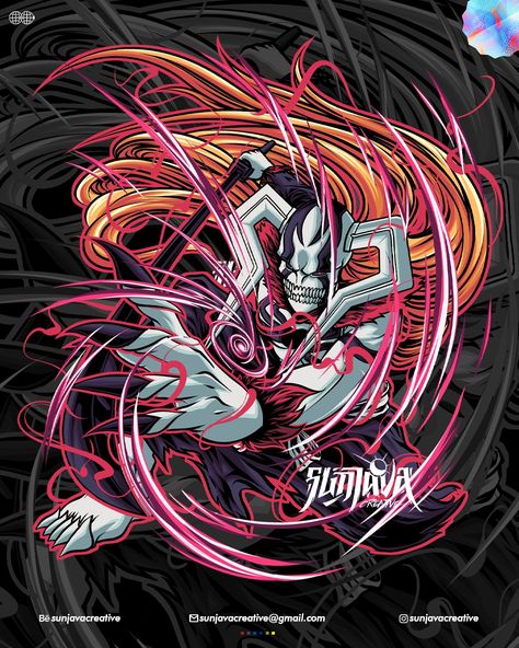 Bleach Graphic Design, Vasto Lorde Ichigo, Tshirt Illustration, Bleach Fanart, Tee Designs, Art Basics, Anime Clothing, Anime Tshirt, Instagram Creative