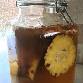 Pineapple Beer - How to Make Tepache (Mexican Pineapple Beer) : 7 Steps - Instructables Mexican Pineapple, Pineapple Beer, Bakers Yeast, Diy Pineapple, Mexican Drinks, Different Fruits, Tropical Drink, Fermenting, Ginger Beer