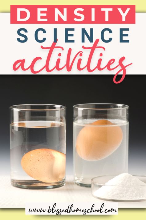 Density Science Activities Density Activities, Homeschool Science Projects, Density Experiment, Homeschool Science Experiments, Science Unit Studies, Lesson Plan Ideas, Homeschool Science Curriculum, Unit Studies Homeschool, Elementary Lesson Plans