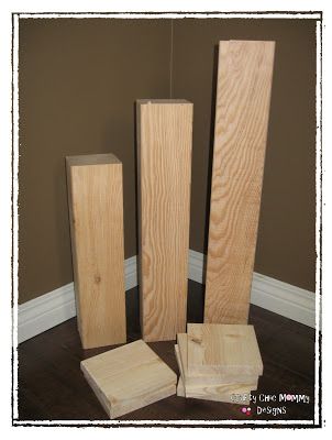 I came across two great candle stick tutorials at DRAB to FAB  and BROWN PAPER PACKAGES  I just had to make me some of these ﻿for my front e... Diy Candle Stands, Diy Candle Pedestal, Diy Floor Candle Holders, Floor Candle Holders Tall, Diy Wood Candles, Candle Stand Diy, Floor Candle Stands, Wood Pedestal Stand, Tall Pillar Candles