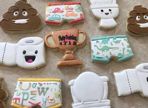 Sugar Peak on Instagram: “>>STILL CLOSED<< Potty Training Reward Cookies  I wanted to add these cookies I’ve made over the past 2 years to my page.” Potty Training Party Cake, Potty Party Ideas, Potty Training Party, Potty Party, Potty Training Rewards, Big Brother Little Sister, Pinterest Predicts, Train Cake, Potty Time