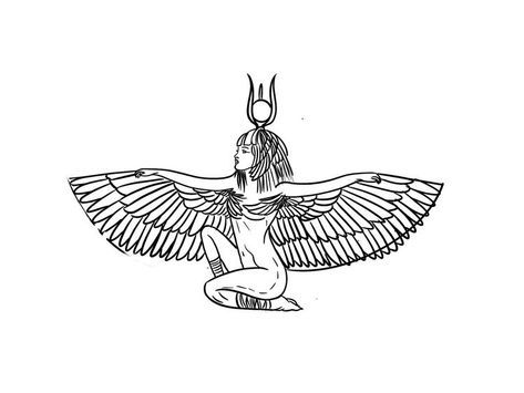 Cleopatra Back Tattoo, Egyptian Flash Tattoo, Egypt Tattoo For Women, Cleopatra Tattoo Egyptian, Women Tattoo Designs Drawings, Tattoo Ideas Egyptian, Hathor Tattoo, Cleopatra Drawing, Cleopatra Tattoo Design