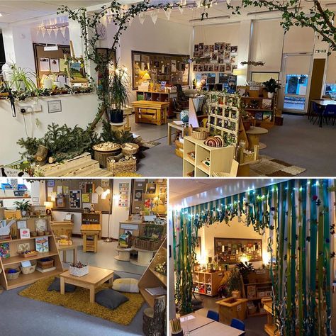 Instagram Eyfs Room Ideas, Reggio Emilia Classroom Setup, Montessori Classroom Layout, Nature Based Classroom, Daycare Room Ideas, Forest Classroom, Childcare Rooms, Reggio Emilia Classroom, Reception Classroom