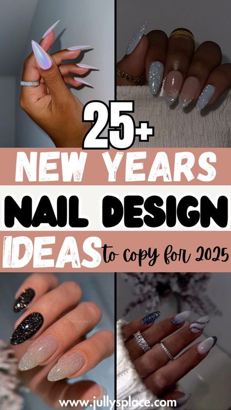 new years nails, new years nail design, new years nail design ideas, new years nails 2025 Nye Wedding Nails, New Years Nail Ideas Almond, Nye 2025 Nails, Classy Nye Nails, Nye Nail Ideas Square, 2025 New Years Nails, Navy New Years Nails, Nye Nail Ideas Almond, New Years Nails Almond Shape