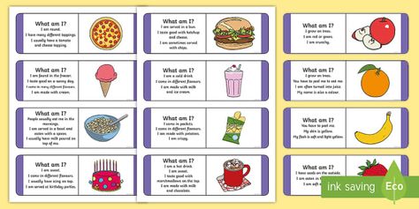 Name 5 Things Challenge Cards - name 5 things, name five things Guess The Food Game, What Am I Riddles With Answers, Food Riddles, Guess The Word Game, Guessing Games For Kids, English Games For Kids, What Am I Riddles, Riddle Games, Kids Worksheet