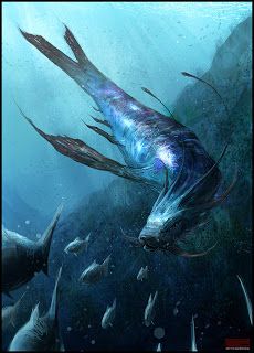 Mark Molnar - Sketchblog of Concept Art and Illustration Works: Sea Creature - Speedpainting Doodles Characters, Concept Art Sketches, Horror Concept, Art Sketches Doodles, Fantasy Life, Deep Sea Creatures, Sci Fi Horror, Sea Creature, Sea Monsters