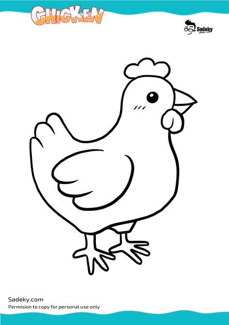 Color Activities For Toddlers, Chicken Coloring Pages, Preschool Valentine Crafts, Chicken Coloring, Chicken Drawing, Patchwork Quilting Designs, Cartoon Chicken, Farm Animal Coloring Pages, Chicken Crafts