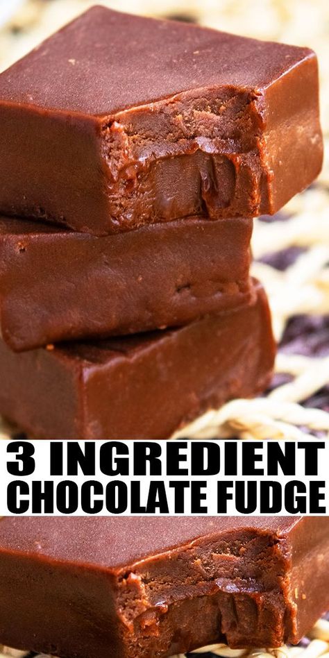 3 INGREDIENT CHOCOLATE FUDGE RECIPE- The best, old fashioned, quick and easy microwave fudge recipe, homemade with simple ingredients. Rich, creamy, soft, no bake plus no candy thermometer needed! Perfect dessert for Christmas holidays! From CakeWhiz.com #dessert #candy #chocolate #christmas #nobake #fudge 3 Ingredient Chocolate Fudge, Microwave Chocolate Fudge, Microwave Fudge Recipe, Easy Microwave Fudge, Dessert For Christmas, Homemade Chocolate Fudge, Easy Chocolate Fudge, Nutella Fudge, Homemade Fudge Recipes