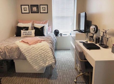 Dekorasi Kamar Tidur, Small Room Design, Couple Bedroom, Teen Bedroom Decor, Queen Bedding Sets, Girl Bedroom Decor, Bedroom Layouts, Small Room Bedroom