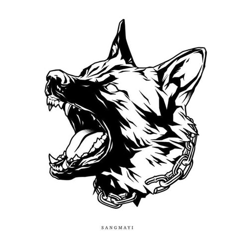 Aggressive Dog Tattoo, Growling Dog Tattoo, German Shepherd Tattoo, German Tattoo, Dog Growling, German Shepherd Art, Traditional Tattoo Designs, Angry Animals, Tattoo Filler