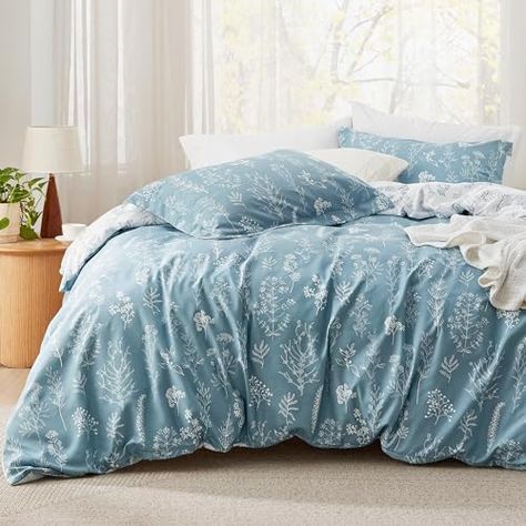 Bedsure Bedding, Bedding Comforter Sets, Flower Comforter, Floral Comforter Sets, Queen Bedding, Floral Bedding Sets, Blue Comforter, Twin Xl Comforter, Bedding Comforter