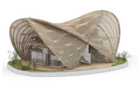 Biomimicry Architecture, Conceptual Model Architecture, Shell Structure, Concept Models Architecture, Pavilion Architecture, Bamboo Architecture, Pavilion Design, Architecture Concept Diagram, Parametric Architecture