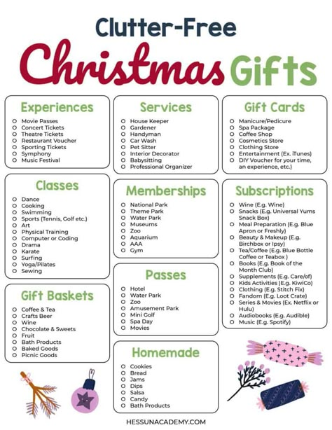 This Christmas, instead of more toys or things, give experiences! There are hundreds of clutter free gift ideas that you can enjoy for Christmas, including subscriptions, memberships, family date coupons, and more. What will you give your family for Christmas? Kids don't need toys to be happy. These make great gift ideas for kids that don't make a mess and instead make memories. Whole Family Gift Ideas, Experience Gift Ideas, Family Gift Ideas, Free Christmas Gifts, Christmas Prep, Christmas Planning, Christmas Gift List, Homemade Christmas Gifts, Christmas Stocking Stuffers