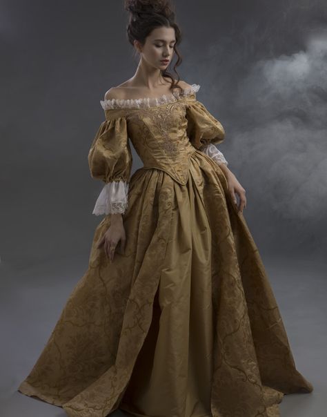 17th Century Fashion Women, Mideval Dress, 1660s Fashion, 17th Century Dress, Baroque Dress, Anastasia Romanov, 17th Century Fashion, Victorian Dresses, Fasion Outfits