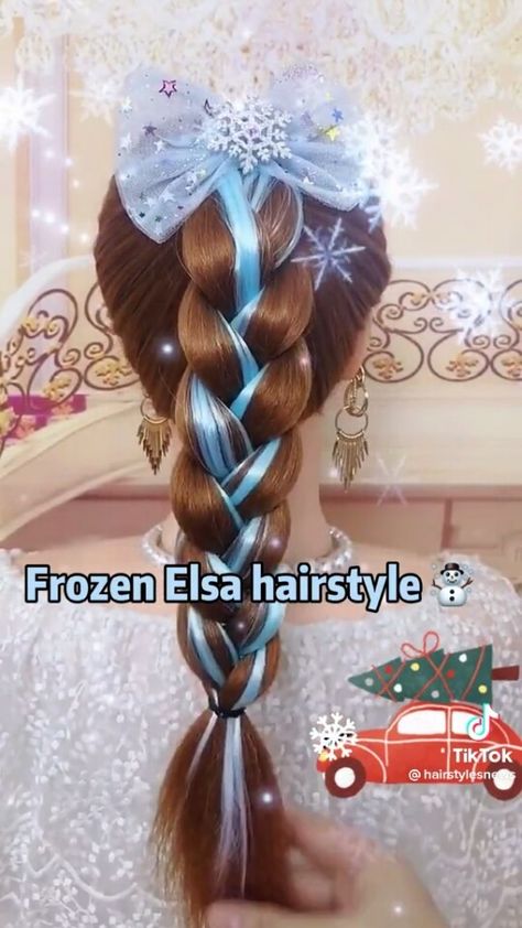 Hair Elsa Hairstyle, Elsa Hair, Easy Hairstyle, Hair Easy, Elsa Frozen, Kids Hairstyles, Easy Hairstyles, Hair Styles, Hair