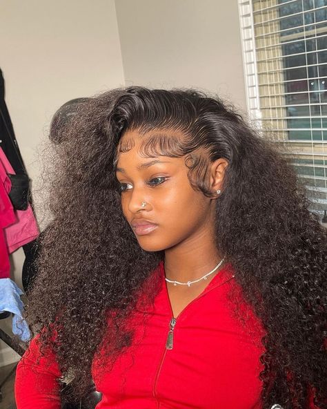 Deep Wave Hair Styles, Lace Hairstyles, Sew In Curls, Birthday Style, Frontal Wig Hairstyles, Y2k Hairstyles, Hair Techniques, Protective Hairstyles Braids, Frontal Hairstyles