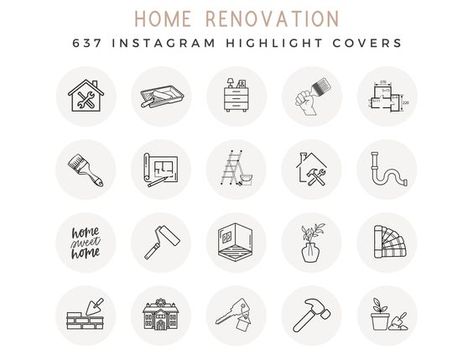 Insta Highlight Covers Instagram Highlight Cover House, Real Estate Stories, Interior Design Instagram, Black And White Instagram, Renovation Architecture, Architecture Icons, Instagram Highlight Cover, Vintage Instagram, Construction Architecture