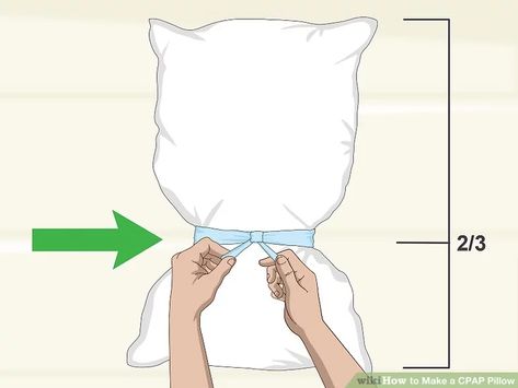 3 Ways to Make a CPAP Pillow - wikiHow Cpap Nightstand Ideas, Cpap Hose Cover, Denise Austin Workout, Cpap Accessories, Homemade Pillows, Denise Austin, Fabric Shears, Cpap Mask, Packing Hacks Clothes