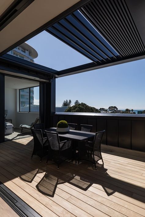 Retractable Awnings NZ | Retractable Roof Retractable Awning Ideas Patio, Patio Covers Attached To House, Alfresco Ideas, Diy Outdoor Patio, Diy Patio Cover, Louvered Roof, Retractable Shade, Small Patio Decor, Patio Decor Ideas