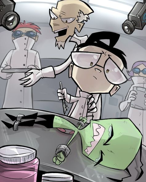 Well Dib,you got what you wanted, we all know that deep down inside you loved him... WHAT NOW GEINUS!!! Invader Zim Dib, Jhonen Vasquez, Relation Ship, Invader Zim Characters, Nickelodeon Cartoons, Invader Zim, Zadar, Cartoon Games, Old Cartoons