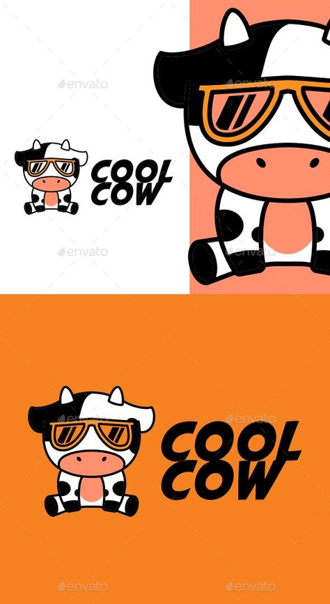 Cartoon Cool Cow Character Mascot Logo Templates - Animals Logo Templates Get it now!! #logo #designlogo #logos #logodesign #logopremium #brand #branding #business #company #abstract #creative #mascot #designoflogo #thelogo #thedesign #logotemplate #print #logocompany #logoesport #logoanimal #logoabstract #envato #envatomarket #graphicriver #premiumdesign #creativemarket #freepik #shutterstock #behance #dribbble Animal Mascot Logo, Cow Logo Design Ideas, Brand Mascot Design, Cow Character Design, Cow Logo Design, Templates Animals, Cow Character, Brand Mascot, Cow Mascot