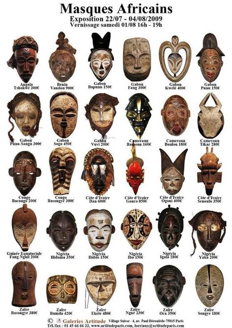 Egyptian Mask, African Art Projects, African Mythology, Istoria Artei, Afrique Art, Mask Art, Afrikaanse Kunst, Art Premier, African People