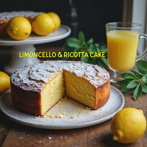 LIMONCELLO & RICOTTA CAKE: EASY, FAST & DELICIOUS Limoncello Cake, Ricotta Cake Recipes, Lemon Ricotta Cake, Stanley Tucci, Ricotta Cake, Italian Cake, Italian Foods, Lemon Ricotta, Cake Easy