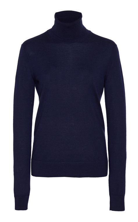 Ralph Lauren Fashion, Navy Turtleneck, Basic Wardrobe Essentials, Basic Wardrobe, Wool Crepe, Ralph Lauren Style, Cashmere Turtleneck, Ralph Lauren Collection, Wardrobe Basics