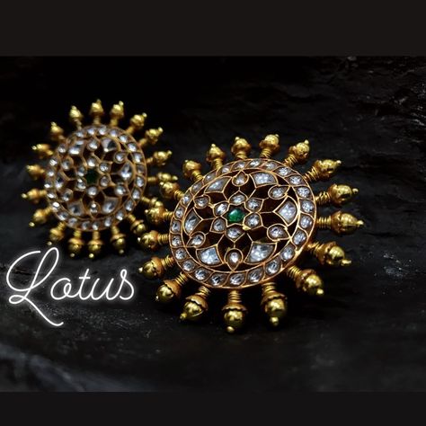 Lotus Silver Jewellery on Instagram: “Kaviyaaa Designer kundan stud #indianwedding #southindianbride #indianbride #inspirationalquotes #instagramers #bangalore #mumbai…” Jewelry Design Indian, Lotus Silver Jewellery, Kishandas Jewellery, Jewellery Findings, Yes Bank, Gold Jhumka Earrings, Indian Jewelry Earrings, Lotus Jewelry, Gold Necklace Indian Bridal Jewelry