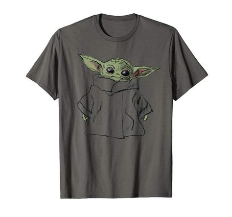 Child Illustration, The Mandalorian Grogu, Mandalorian Grogu, Star Wars Shirt, Fashion Around The World, Illustration T Shirt, Star Wars The Mandalorian, Star Wars Yoda, Star Wars Shirts