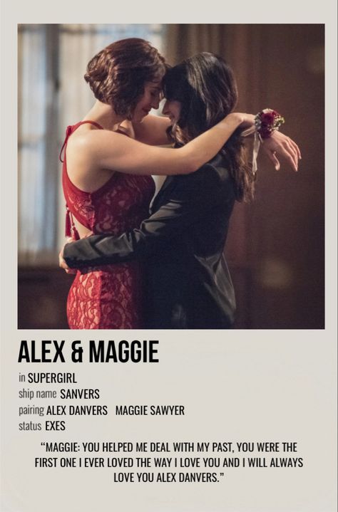 Alex And Maggie Supergirl, Alex And Maggie, Maggie Sawyer, Minimalist Polaroid Poster, Greg Berlanti, Alex Danvers, Supergirl 2015, Supergirl Comic, Mini Movie