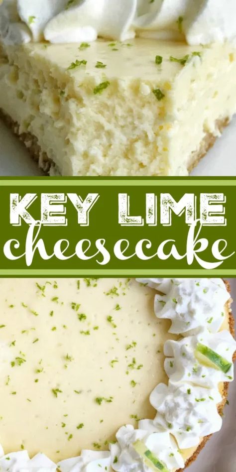 Cheesecake Key Lime, Key Lime Dessert, Key Lime Cheesecake Recipe, Lime Dessert, Recipes Cheesecake, Key Lime Desserts, Lime Desserts, Biscuits Graham, Key Lime Cheesecake